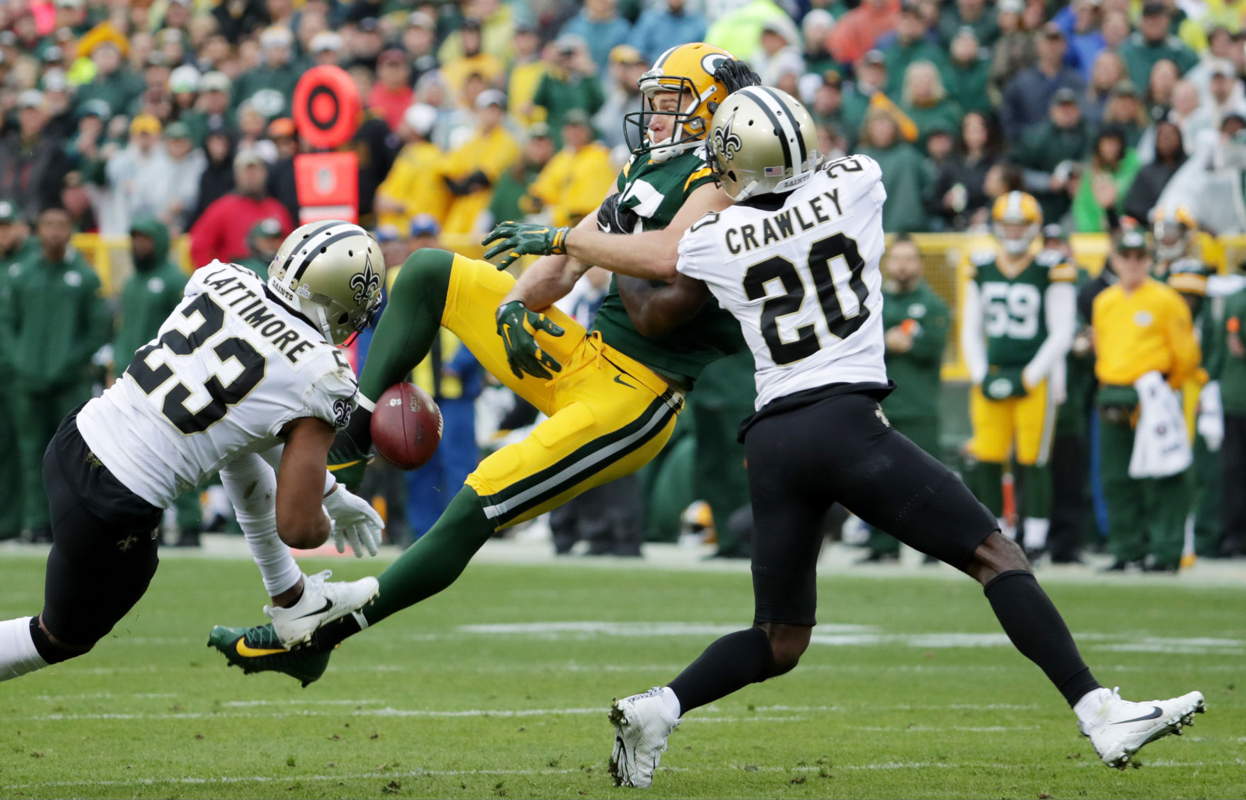 Jordy Nelson can't hold pass, State Journal photo